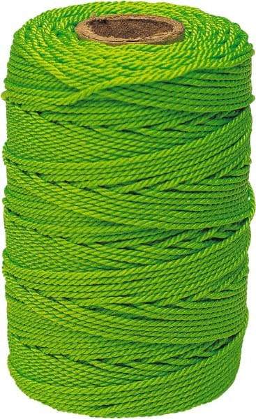 Irwin - #18, Nylon Braided Twine - Fluorescent Green - All Tool & Supply