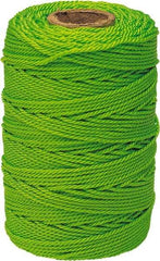 Irwin - #18, Nylon Braided Twine - Fluorescent Green - All Tool & Supply