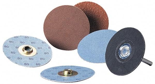 Standard Abrasives - 3" Disc Diam, 60 Grit, Aluminum Oxide Quick Change Disc - Type S Attaching System, Coated, Light Brown, Medium Grade - All Tool & Supply