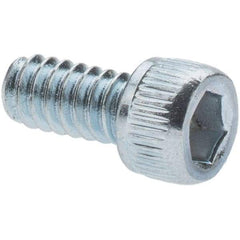 Value Collection - 1/4-20 UNC Hex Socket Drive, Socket Cap Screw - Alloy Steel, Zinc-Plated Finish, Partially Threaded, 2-1/2" Length Under Head - All Tool & Supply