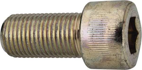 Value Collection - 1/2-20 UNF Hex Socket Drive, Socket Cap Screw - Alloy Steel, Zinc-Plated Finish, Fully Threaded, 1" Length Under Head - All Tool & Supply