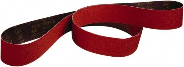 3M - 3" Wide x 132" OAL, 80 Grit, Ceramic Abrasive Belt - Ceramic, Medium, Coated, Series 947A - All Tool & Supply