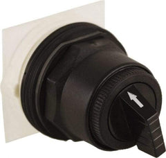 Schneider Electric - 30mm Mount Hole, 4 Position, Knob and Pushbutton Operated, Selector Switch Only - Black, Maintained (MA), without Contact Blocks, Anticorrosive, Weatherproof, Dust and Oil Resistant - All Tool & Supply