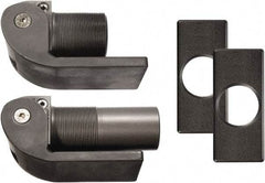 D&D Technologies - 2.16" Long x 2.16" Wide x 5/16" Thick, Gate Hinge - Steel, Anodized Aluminum Finish - All Tool & Supply