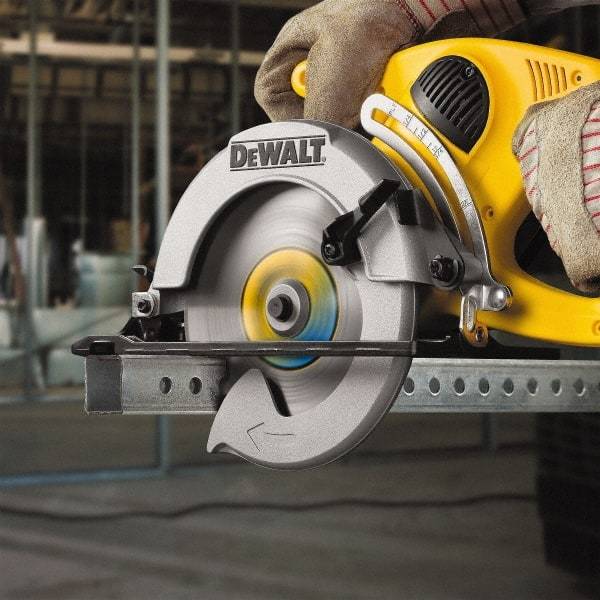 DeWALT - 7-1/4" Diam, 5/8" Arbor Hole Diam, 48 Tooth Wet & Dry Cut Saw Blade - High Speed Steel, Crosscut Action, Standard Round Arbor - All Tool & Supply