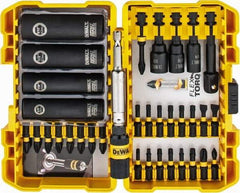 DeWALT - 35 Piece, Screwdriver Insert Bit Set - #1, #2 & #3 Phillips, 1/4 to 3/8" Hex, T20 & T25 Torx, #1, #2 & #3 Pozidriv, #1 to #3 Square Recess - All Tool & Supply