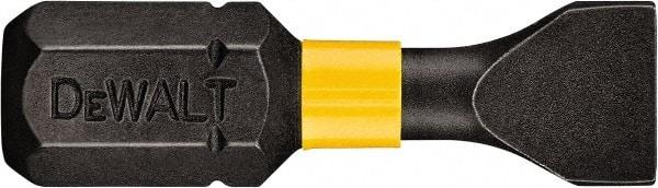 DeWALT - 1/4" Slotted Screwdriver Bit - 1/4" Hex Drive, 1" OAL - All Tool & Supply