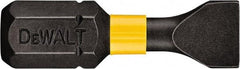 DeWALT - 1/4" Slotted Screwdriver Bit - 1/4" Hex Drive, 1" OAL - All Tool & Supply