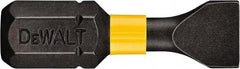 DeWALT - 7/32" Slotted Screwdriver Bit - 1/4" Hex Drive, 1" OAL - All Tool & Supply