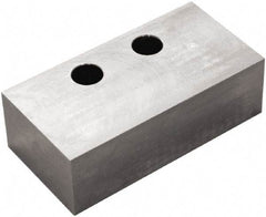 5th Axis - 6" Wide x 1.85" High x 3" Thick, Flat/No Step Vise Jaw - Soft, Aluminum, Manual Jaw, Compatible with V6105 Vises - All Tool & Supply