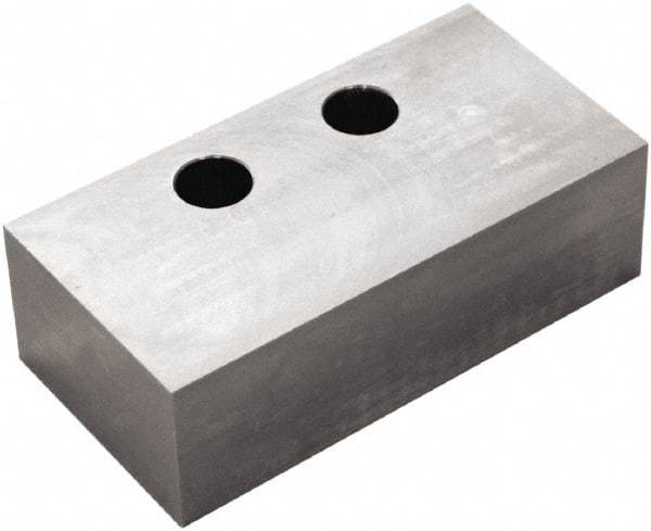 5th Axis - 6" Wide x 1.85" High x 3" Thick, Flat/No Step Vise Jaw - Soft, Steel, Manual Jaw, Compatible with V6105 Vises - All Tool & Supply