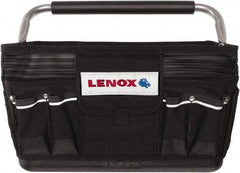 Lenox - 23 Pocket Black Ballistic Nylon Tool Bag - 19" Wide x 10" Deep x 12" High - All Tool & Supply