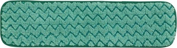 Rubbermaid - 469.9mm Long x 5-1/2" Wide Microfiber Dust Mop Pad - Green, Looped Head, Launderable - All Tool & Supply