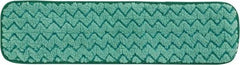 Rubbermaid - 469.9mm Long x 5-1/2" Wide Microfiber Dust Mop Pad - Green, Looped Head, Launderable - All Tool & Supply