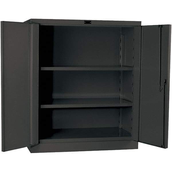 Hallowell - 2 Shelf Locking Storage Cabinet - Steel, 36" Wide x 21" Deep x 42" High, Gray - All Tool & Supply