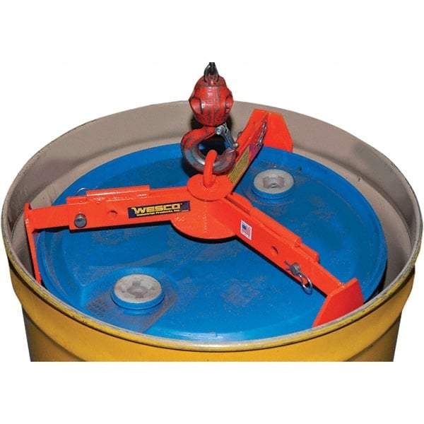 Wesco Industrial Products - 1,000 Lb Load Capacity, 30 & 55 Gal Drum Lifter - 29-1/2" Wide x 5-1/2" High, Steel Wheels - All Tool & Supply