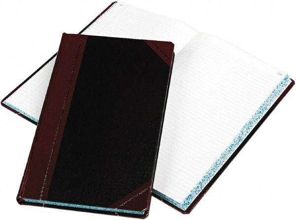 Boorum & Pease - 300 Sheet, 14-1/8 x 8-5/8", Record Rule Record/Account Book - Black & Red - All Tool & Supply