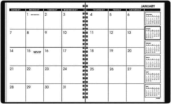 AT-A-GLANCE - 24 Sheet, 6-7/8 x 8-3/4", Planner Appointment Book - Black - All Tool & Supply