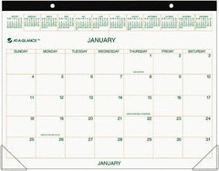 AT-A-GLANCE - 24 Sheet, 22 x 17", Desk Pad - Brown & Green - All Tool & Supply