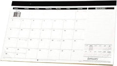 AT-A-GLANCE - 12 Sheet, 17-3/4 x 10-7/8", Desk Pad - White & Black - All Tool & Supply