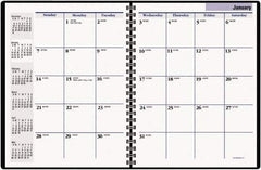 DayMinder - 24 Sheet, 6-7/8 x 8-3/4", Appointment Book - Black - All Tool & Supply