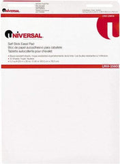 UNIVERSAL - 25 x 30 Inch Self Stick Easel Pad, White, 30 Sheets per Pad - For Use with Easel Stands - All Tool & Supply