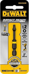 DeWALT - #2" Square Size Square Recess Bit - 1/4" Hex Drive, 2" OAL - All Tool & Supply