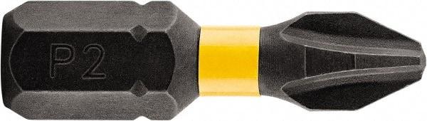 DeWALT - #2 Phillips Screwdriver Bit - 1/4" Hex Drive, 1" OAL - All Tool & Supply