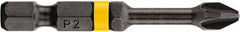 DeWALT - #1 Phillips Screwdriver Bit - 1/4" Hex Drive, 2" OAL - All Tool & Supply