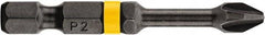 DeWALT - #2 Phillips Screwdriver Bit - 1/4" Hex Drive, 2" OAL - All Tool & Supply