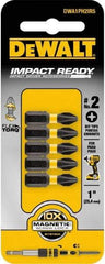 DeWALT - #2 Phillips Screwdriver Bit - 1/4" Hex Drive, 1" OAL - All Tool & Supply