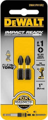 DeWALT - #1 Phillips Screwdriver Bit - 1/4" Hex Drive, 1" OAL - All Tool & Supply