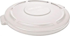 Rubbermaid - Round Lid for Use with 32 Gal Round Trash Cans - White, Low-Density Polyethylene, For Brute Trash Cans - All Tool & Supply