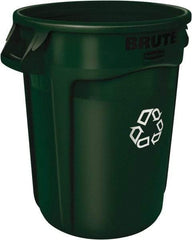 Rubbermaid - 44 Gal Green Round Trash Can - Polyethylene - All Tool & Supply