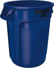 Rubbermaid - 20 Gal Blue Round Trash Can - Polyethylene, 22.94" High - All Tool & Supply