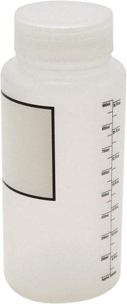 Dynalon Labware - 1,000 mL Wide-Mouth Bottle - Polypropylene, Translucent, 8.2" High x 3-1/2" Diam, 65mm Cap - All Tool & Supply