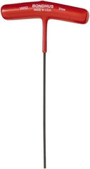 Bondhus - 2mm Hex, T-Handle Cushion Grip, Hex Key - 9" OAL, Metric System of Measurement - All Tool & Supply