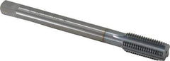 OSG - 7/16-20 UNF 2B 5 Flute TiCN Finish Solid Carbide Straight Flute Machine Tap - Modified Bottoming, Right Hand Thread, 100mm OAL, 1-7/16" Thread Length, Oversize - All Tool & Supply