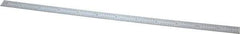 General - 12" Long, 1/100, 1/64, 1/32, 1/10" Graduation, Flexible Steel Rule - 5R Graduation Style, 15/32" Wide, Silver, Satin Chrome Finish - All Tool & Supply