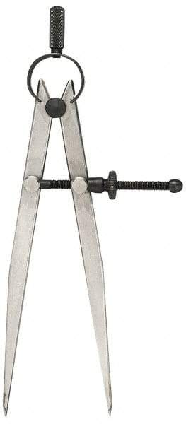 General - 8 Inch Leg, Spring Joint, Steel, Bright Finish, Divider - All Tool & Supply