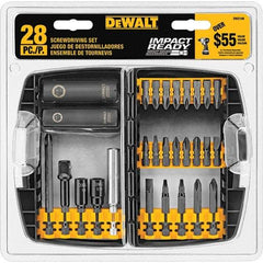 DeWALT - 28 Piece, Screwdriver Bit Set - SQ1, SQ2, SQ3, 1/4" Drive - All Tool & Supply