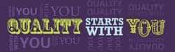 NMC - Quality Starts with You, 120 Inch Long x 36 Inch High, Safety Banner - Polyethylene, English, Printed on 1 Side - All Tool & Supply