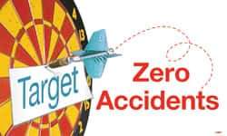 NMC - Target - Zero Accidents, 60 Inch Long x 36 Inch High, Safety Banner - Polyethylene, English, Printed on 1 Side - All Tool & Supply