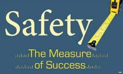 NMC - Safety - The Measure of Success, 60 Inch Long x 36 Inch High, Safety Banner - Polyethylene, English, Printed on 1 Side - All Tool & Supply