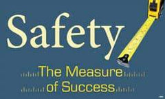 NMC - Safety - The Measure of Success, 60 Inch Long x 36 Inch High, Safety Banner - Polyethylene, English, Printed on 1 Side - All Tool & Supply