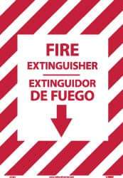 NMC - Fire Extinguisher, Plastic Fire Sign - 14" Wide x 10" High, English/Spanish, Glow-in-the-Dark - All Tool & Supply