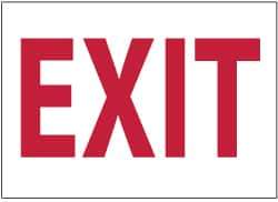 NMC - Exit, Pressure Sensitive Vinyl Exit Sign - 14" Wide x 10" High, Glow-in-the-Dark - All Tool & Supply