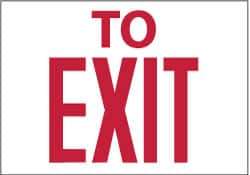 NMC - To Exit, Aluminum Exit Sign - 10" Wide x 7" High - All Tool & Supply