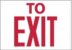 NMC - To Exit, Aluminum Exit Sign - 10" Wide x 7" High - All Tool & Supply