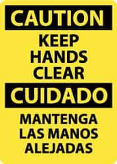 NMC - "Caution - Keep Hands Clear", 14" Long x 10" Wide, Aluminum Safety Sign - Rectangle, 0.04" Thick, Use for Accident Prevention - All Tool & Supply